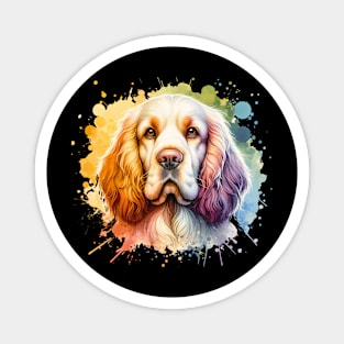 Watercolor Clumber Spaniel Magnet